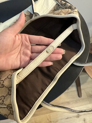 バッグ GUCCI TOM FORD GG CANVAS RIBBON TOTE Gucci Tom Ford GG Canvas Ribbon Tote Bag Leather Handle