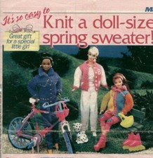 Knitting pattern copy 1272.   Dolls clothes outfits for Barbie Sindy etc