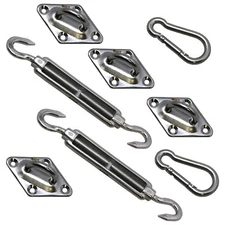M6 Hardware Installation Kit for Square Rectangle Sun Shade Sail Cover Stainless