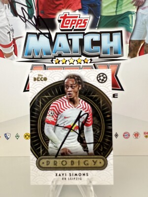 TOPPS. Xavi Simons. Sig. Sammelkarte. 100% ECHT. RB LEIPZIG. Trading Card