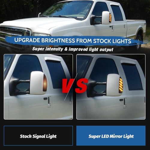 Clear Lens LED Side Mirror Signal Light Lamps For 03-07 Ford F250 F350 SuperDuty - Foto 8 di 8