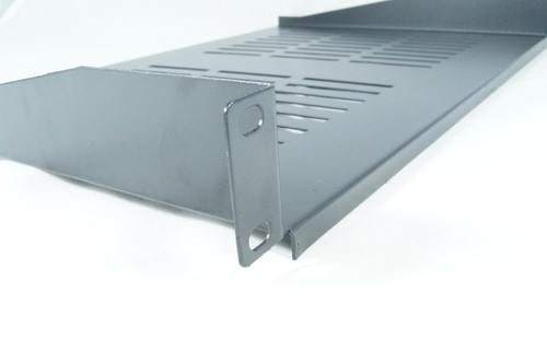 SHELF 2U 400MM DEEP FOR 19 INCH RACK BLACK for AV rack Data Rack - Afbeelding 5 van 8