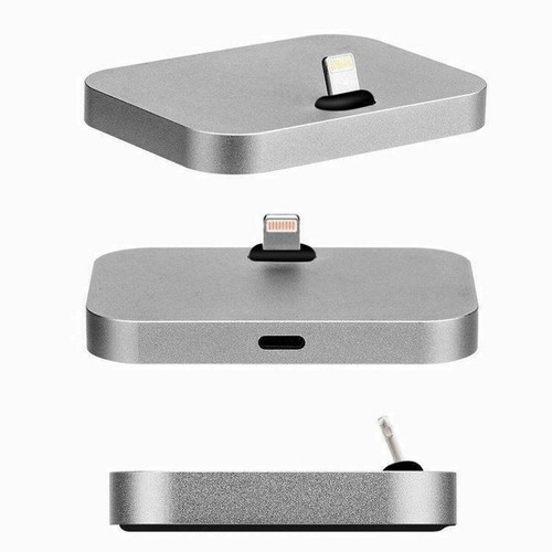 For Apple iPhone 6 7 Aluminum Desktop Charging Dock Mount Stand Station Charger - Picture 6 of 17