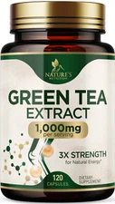 Green Tea - Natural Weight Loss &  Fat Burn Supplement with 1000mg EGCG Extract