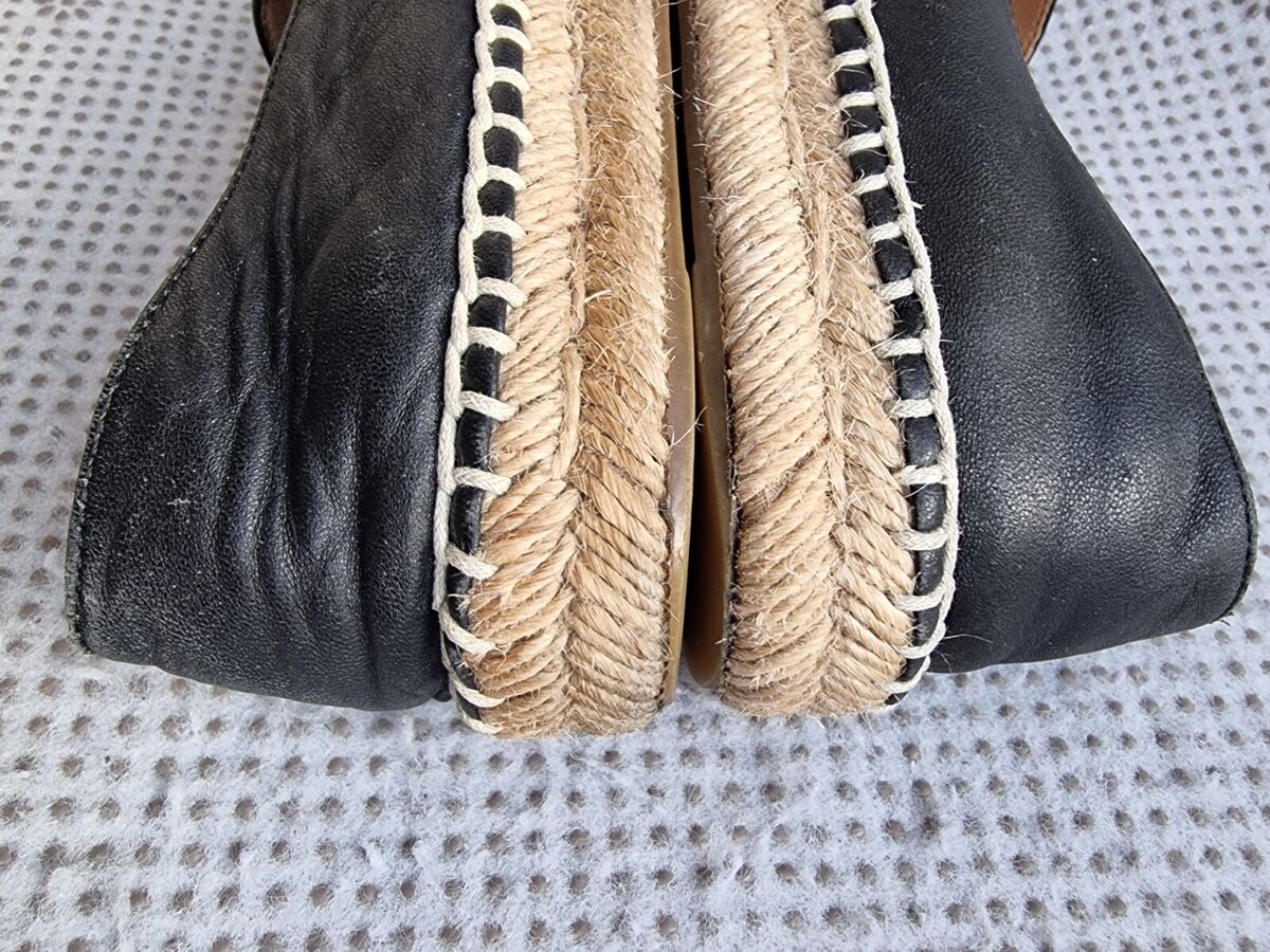 Chanel Woman's Lambskin Espadrilles Black Slip On G29762 Chanel Woman's Lambskin Espadrilles Black Slip On G29762