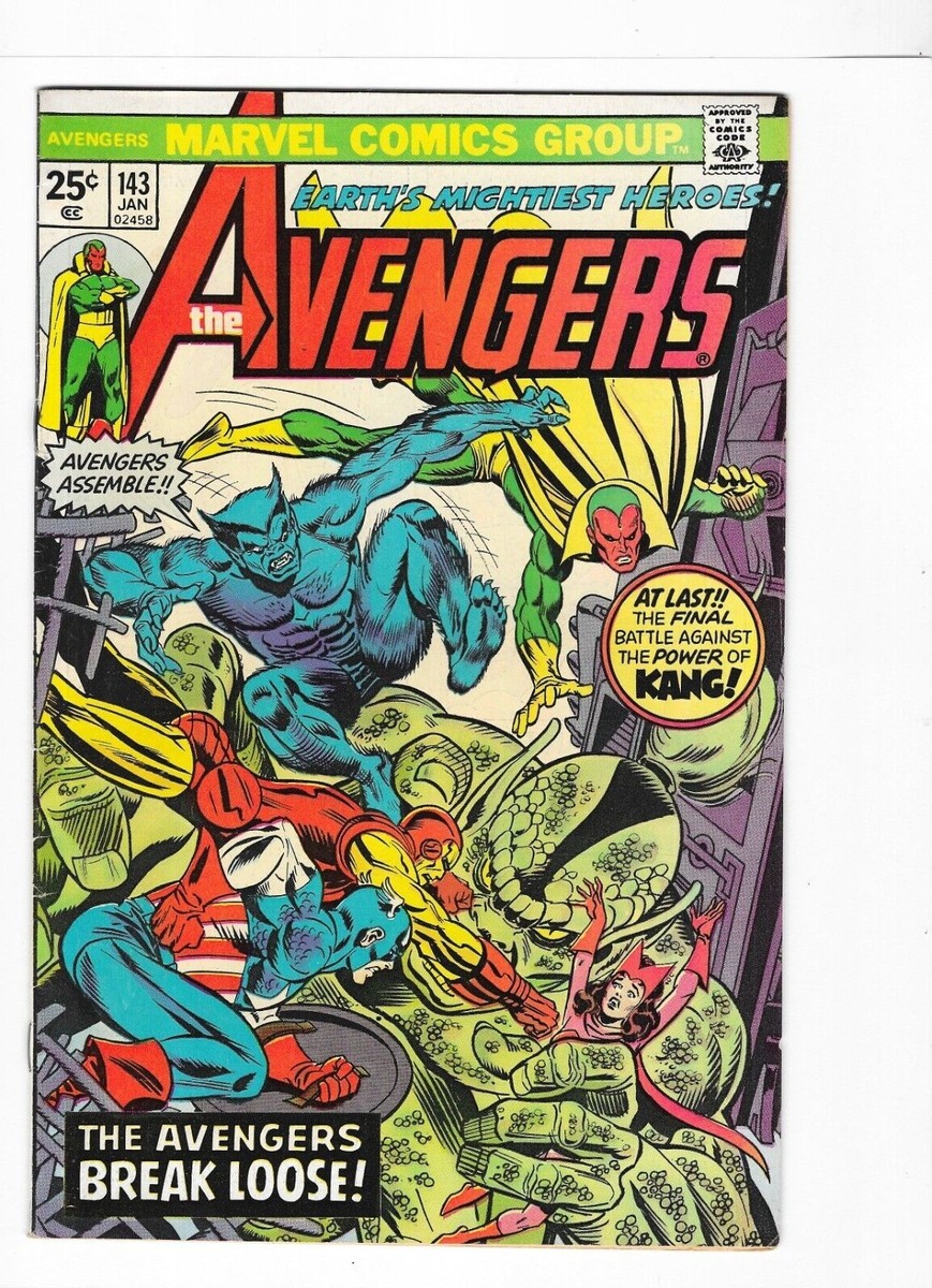 Marvel Comics 1976 the Avengers #143 the avengers break