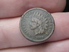 1872 Indian Head Cent Penny- Bold N, Partial LIBERTY, Fine/VF Details