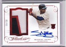 2016 Panini Flawless Miguel Sano RPA Patch Auto RC Twins 9/20