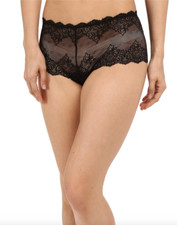 Only Hearts L5344 Black So Fine Lace Cheeky Brief Women's Size S