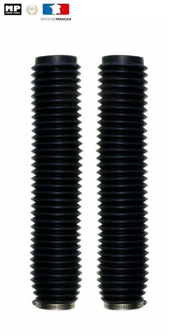 Soufflets de fourche moto noir 43 mm parfaits pour vos voyages et sorties trail