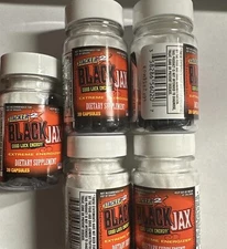BLACK JAX by Stacker ENERGY PILLS 5 BOTTLES X 20CT 100 Ct Free Ship