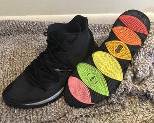 Nike Kyrie 5 Size 14 Black Neon Rainbow Soles Mens Basketball Shoe AO2918-001 | eBay