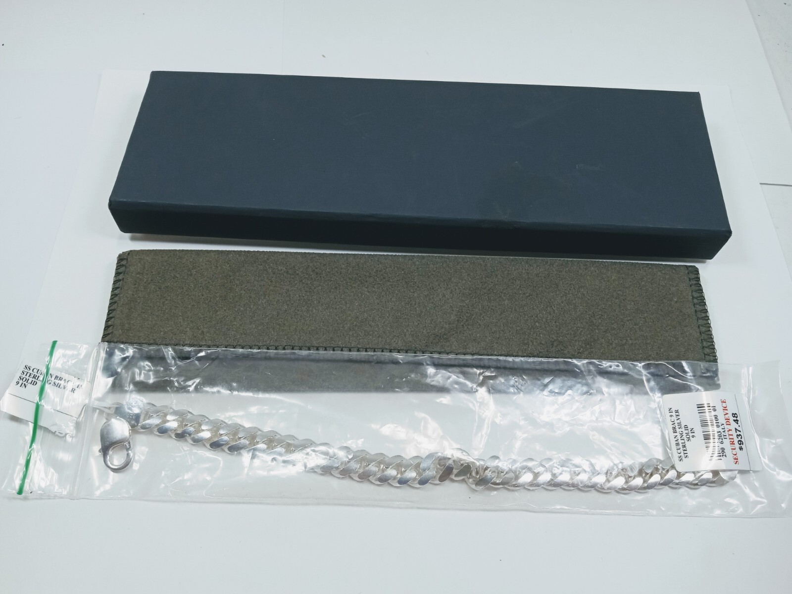 Macy's Solid Sterling Silver 9mm Cuban 9" Bracele… - image 8