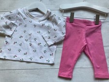 Super Cute 2pc Outfit Floral Top & Leggings Set Baby Girls 0-3 Months 💗💗