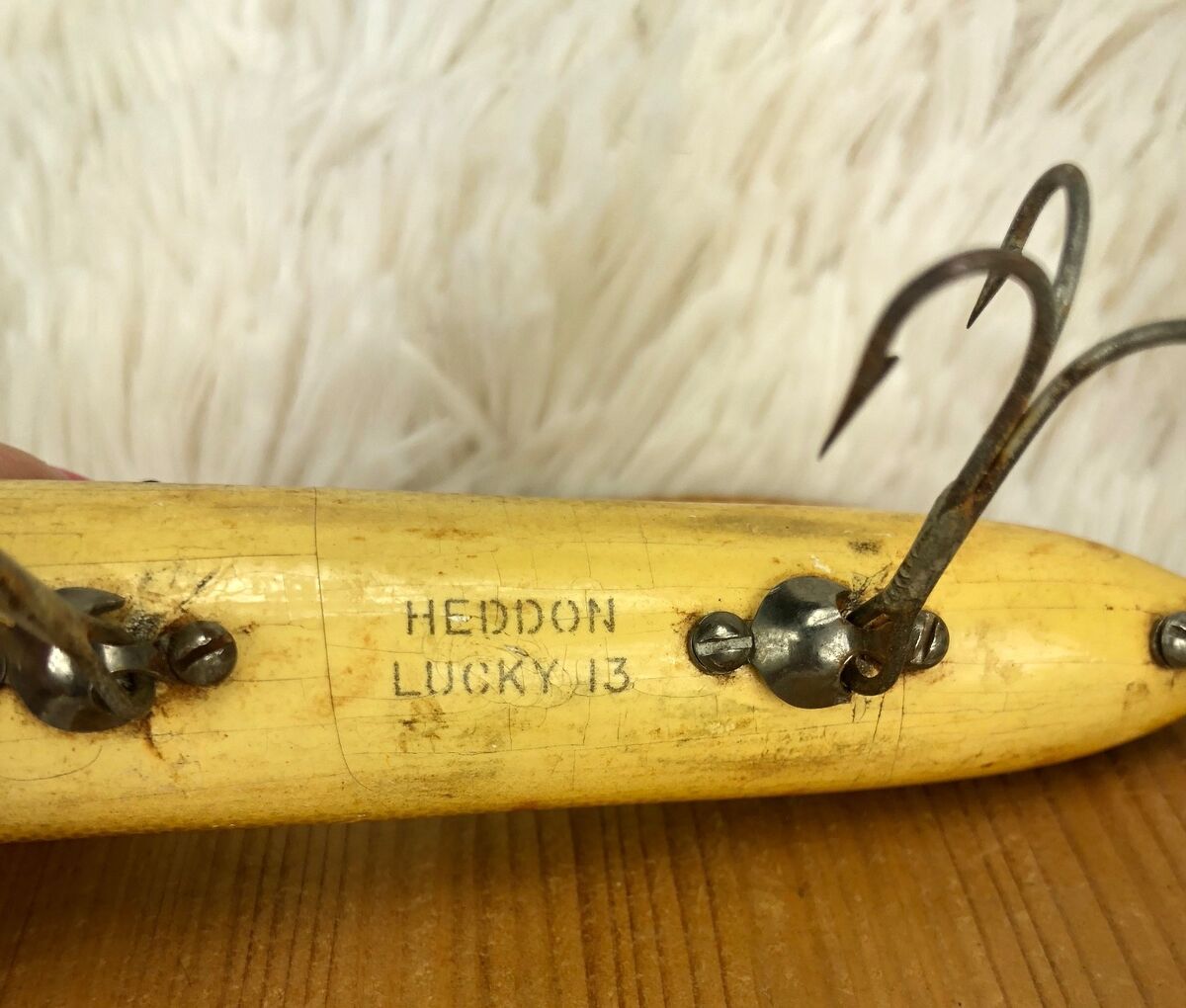 Heddon Lucky 13 Series Fishing Lure Minnow Vintage Perch Scale