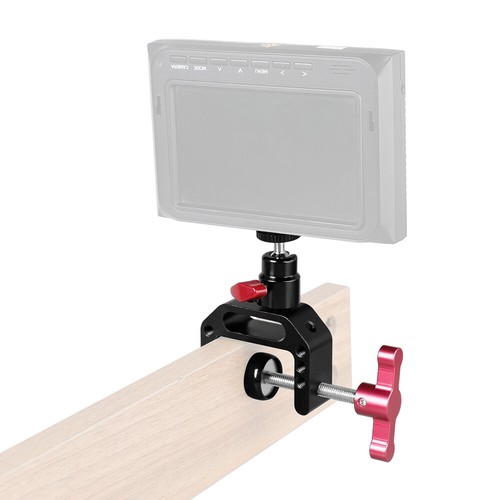 CAMVATE C Clamp with 1/4"-20 Ball Head Holder for Camera Monitor Mount Red Knob - Picture 2 of 6