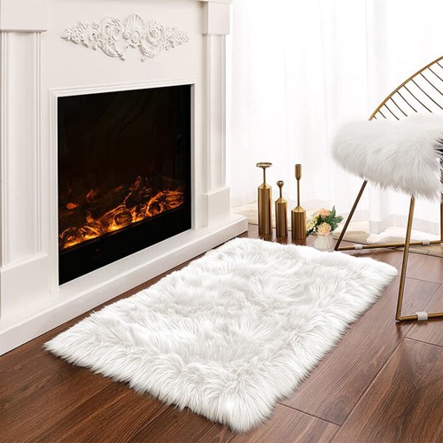 Latepis Faux Fur Sheepskin Area Rugs Soft Shaggy Carpet for Living Room Bedroom - Picture 7 of 219