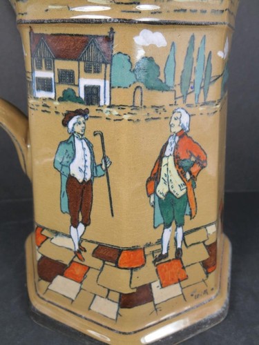 Buffalo Pottery Deldare Ware 9" Pitcher ca 1924 - FREE SHIPPING (#900-172) - Picture 5 of 12