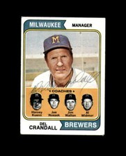 Del Crandall Hand Signed 1974 Topps Milwaukee Brewers Autograph