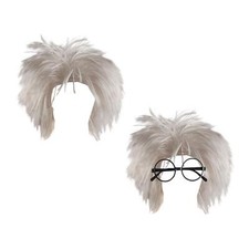 Old Man Wig Fancy Dress Ball Short Costume Accessories Granddad Costume Teens
