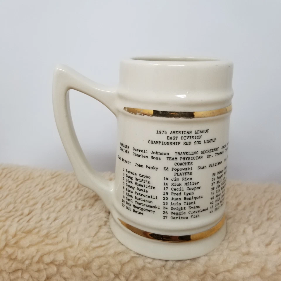VTG Boston Red Sox 1975 East Division Champions Mug Stein Collectible - Image 4 of 4