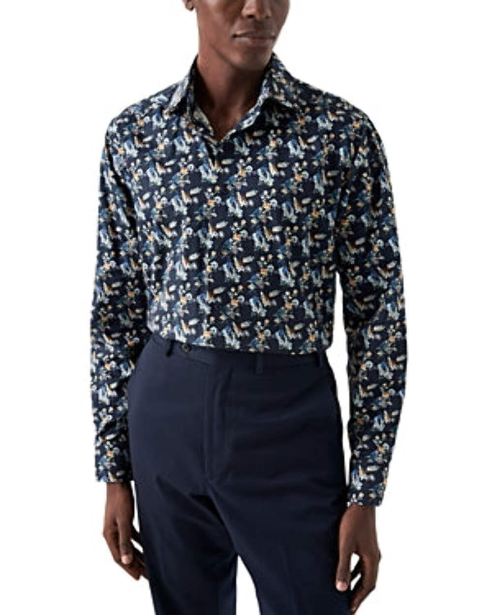 Eton Mens Contemporary Fit Floral Print Shirt
