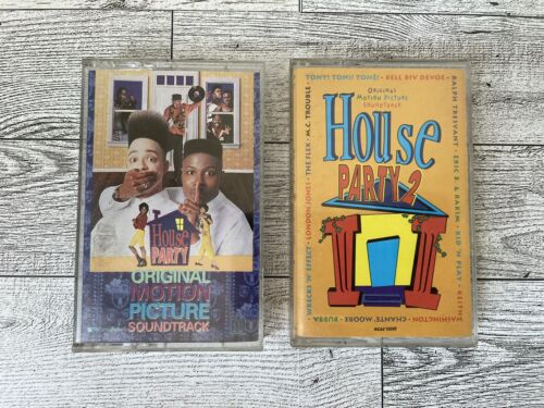Lot of 2 House Party & House Party 2 Cassettes Soundtracks Kid Play - Picture 1 of 4
