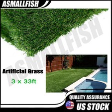 Artificial Grass Mat Synthetic Landscape Fake Lawn 33x3FT Pet Dog Turf Garden