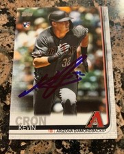 KEVIN CRON Signed 2019 Topps Update Baseball Card #US266 DBACKS ROOKIE RC AUTO