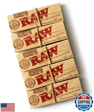RAW Organic Connoisseur 1.25 1 1/4 Rolling Paper with Tips (5 Packs)