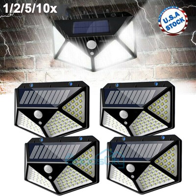 1-4x Outdoor 100LED Solar Motion Sensor Wall Light Waterproof Yard Security Lamp 1-4x Outdoor 100LED Solar Motion Sensor Wall Light Waterproof Yard Security Lamp
