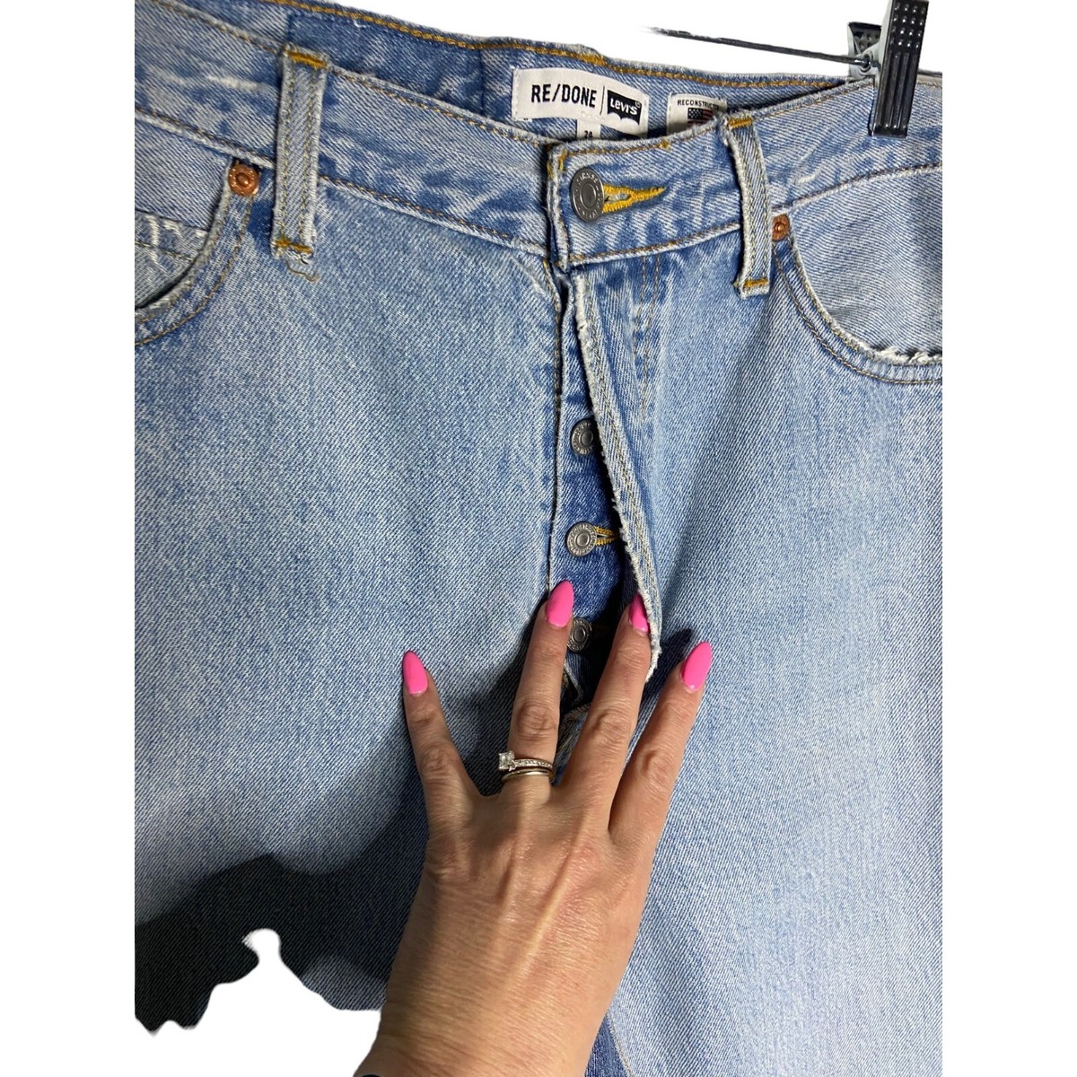 Redone x Levi's Straight Leg Two Tone Jeans-sz 24 (measures