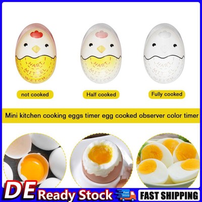Color Changing Plastic Boiled Egg Alarm Cute Mini Kitchen Gadgets (Pink) Deu