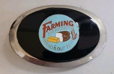 Farming Farmer Farm Wheat Dairy Agriculture Crop Gift 1980s Vintage Belt Buckle
