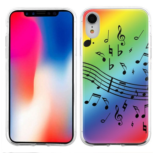 Für Apple iPhone XR TPU Handyhülle - Musik / Regenbogen - Bild 1 von 2
