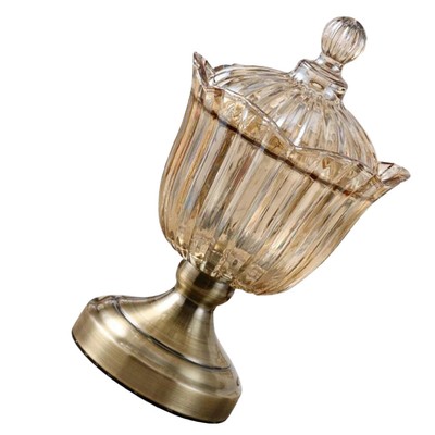 Dekorative Candy Jar Küche Lagerung Jar Glas Schmuck Box Kristall Jar