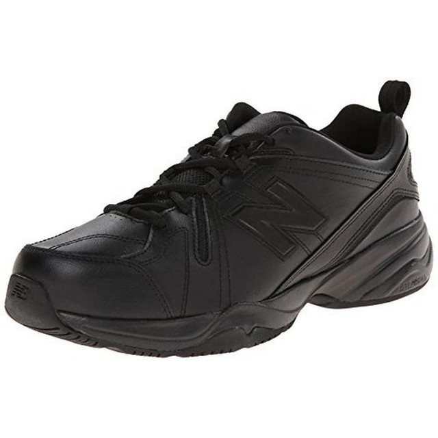 new balance men's 608v4 black wide athletic shoe