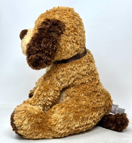 Gund Felix Dog #15177 Brown And Tan Plush Stuffed Animal 11" Plaid Bow Pre Owned - Picture 2 of 4