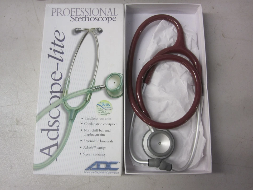 Estetoscopio clínico ultraligero ADC Adscope Lite modelo 609 31" Foto 4 de 4