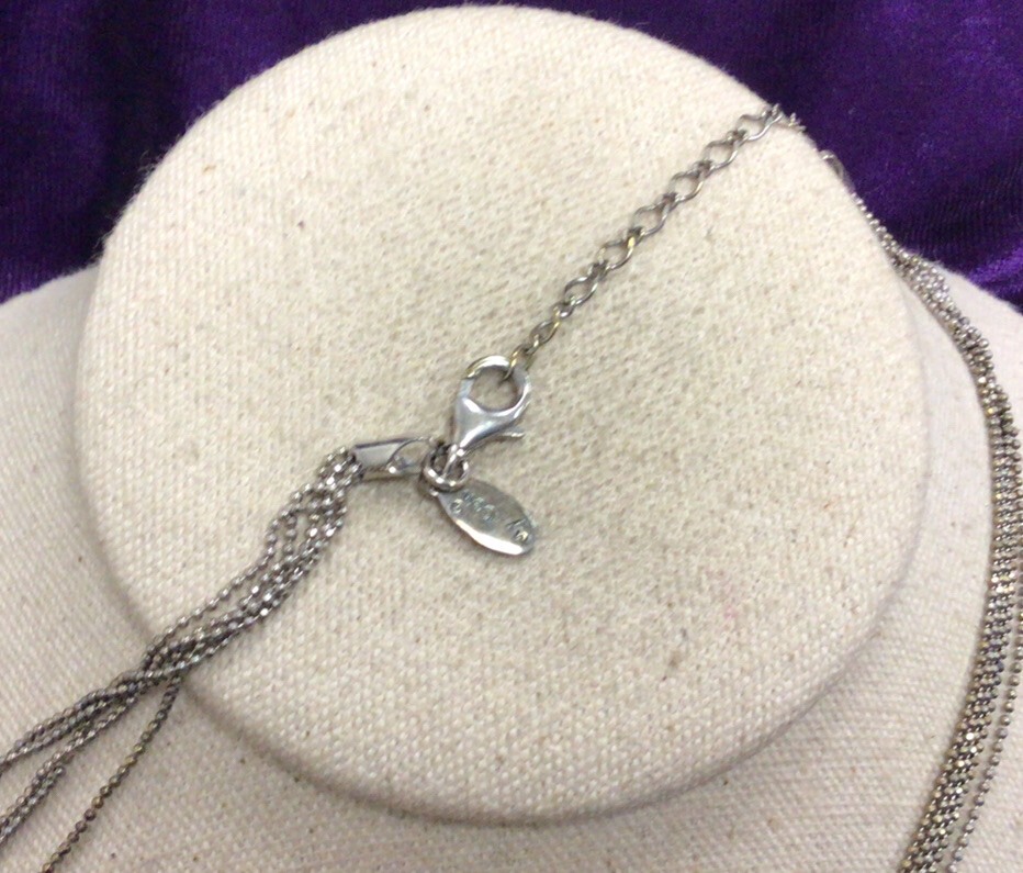 Sterling Silver 925 Multi Stranded Marcasite Hear… - image 4