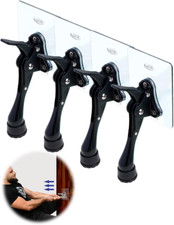 Adhesive Door Stoppers with Brackets - No Drilling, Heavy Duty, 4 Pack