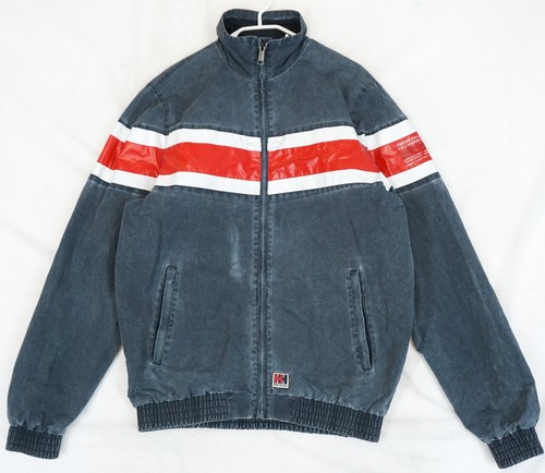 Vintage Helly Hansen Sailing Crew Gray Bomber Jacket Men's Size L