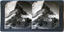 Keystone Stereoview The Matterhorn, Switzerland Alps from 1920’s 400 Set #176 A