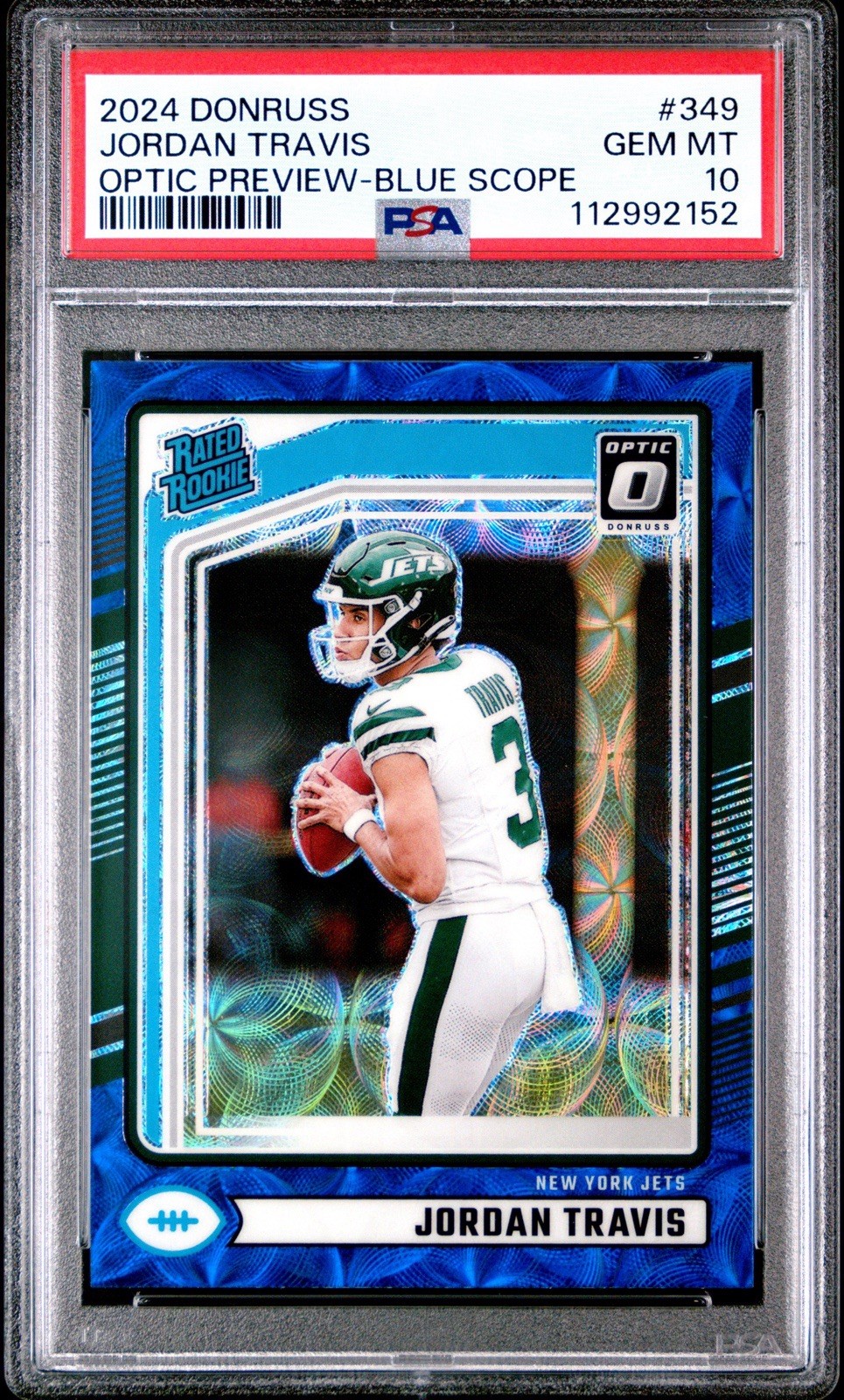 Jordan Travis Panini Donruss #349 Optic Preview-Blue Scope