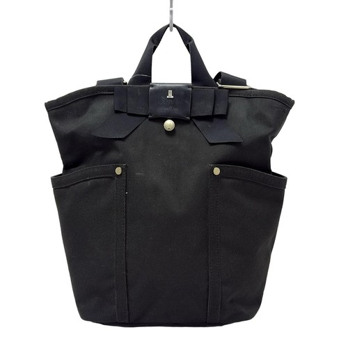 Auth LANVIN en Bleu - Black Canvas Backpack