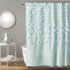 Lucia Scattered Flower Textured Shower Curtain - Lush D cor