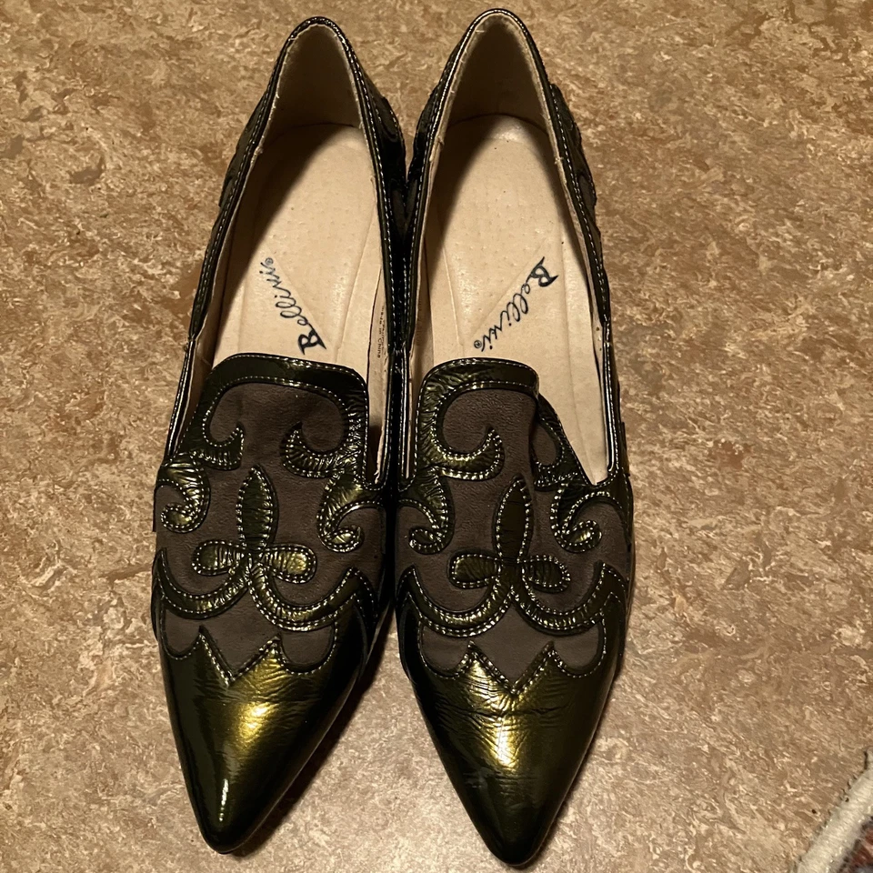 Vestido feminino Bellini marrom camurça e patente tamanho 9. Usado. - Imagem 4 de 4