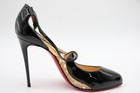 Christian Louboutin Black Patent Leather Crossettinetta Pumps - EU 37.5/ US 7.5 — photo 7