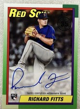 Richard Fitts 2025 Topps Update Auto 1990 Topps Autographs Red Sox