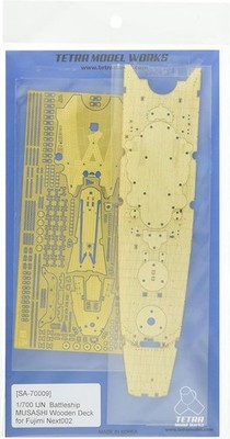 Tetra Model 1/700 Sa Series Japanese Battleship Musashi Wooden Deck With Etched_
